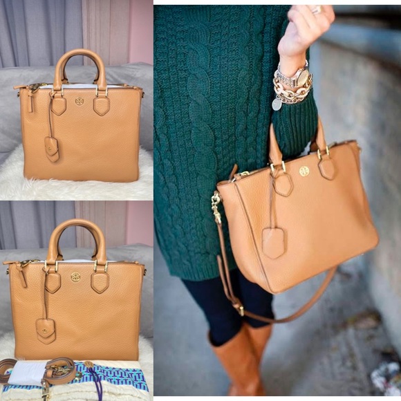 Tory Burch Handbags - LIKE NEW🔥$550 RETAIL🔥🌟TORY BURCH Robinson Pebbled Square Tote Bag,